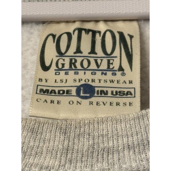 RARE Mountain Lion Sweatshirt Big Graphic Cotton Grove 90s Crewneck LARGE READ - Picture 5 of 12